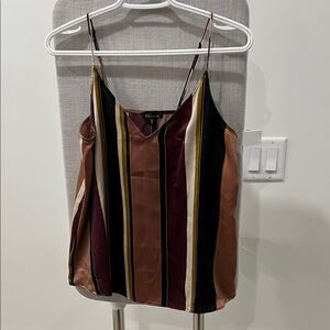 Dynamite Burgundy and Gold Striped Camisole